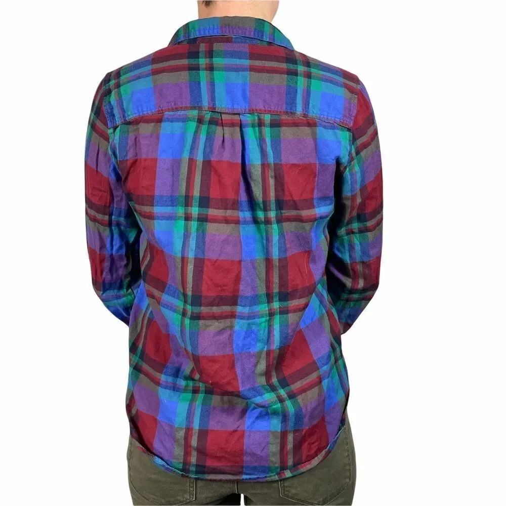 J.Crew Factory Plaid Popover Shirt - Picture 3 of 6